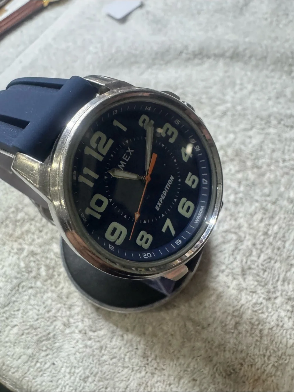 Timex Expedition Blue Dial with Orange Accents